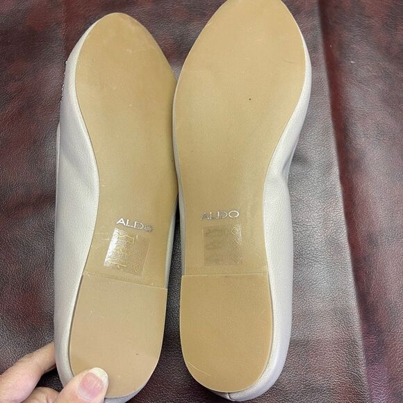 Aldo gray loafers flats with silver studs, size 11 - Picture 8 of 11